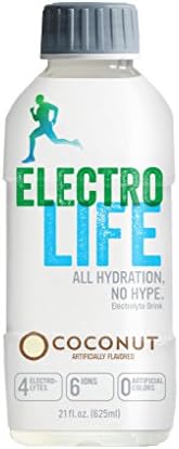 Coconut Flavor - Great tasting Electrolyte Optimal Hydration Beverage in a 21 Oz Bottle