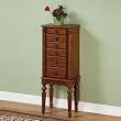 Lightly Distressed "Deep Cherry" Jewelry Armoire By Powell