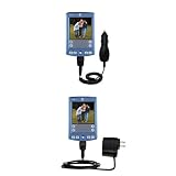 Essential Kit for the PalmOne Zire 71 - includes Car and Wall Charger with Rapid Charge Technology - Gomadic Brand w/ TipExchange Technology