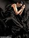 BLACK Satin Double Size Bedding, Quilt Duvet Cover, Sheet Set, Image