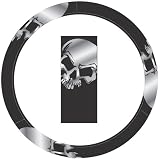 Steering Wheel Cover - Quick Grip - Grey Skull