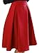 Vikoros Women's High Waisted Pleated Skirt A Line Midi Skirt