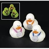 Two Dozen (24) Mini Glow-in-the-Dark Award Rubber Ducks