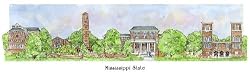 Mississippi State University - Collegiate Scenes - 9 x 18 Inch