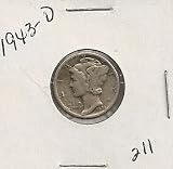 1943 Mercury Silver Dime in a 2 x 2 Holder 1943 Mercury Silver Dime in a 2 x 2 Holder