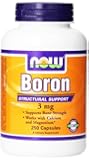 NOW Foods Boron, 3 mg, 250 Capsules