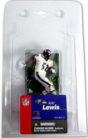 McFarlane NFL 3 Inch Figure with Ray Lewis in Baltimore Ravens White Jersey