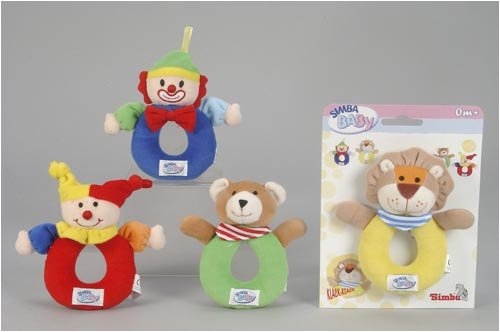 Childrens Toyshop  Toys : SB Zirkus Soft rattle clown yellow/red cap
