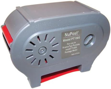 NuPost NPT1000 Compatible Red Ribbon Cassettes Replacement for Francotyp-Postalia Postage Meter 51-0019-5301-00 (T1000) (3-Pack, Red)