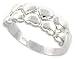 3/8 (9.0 mm) Sterling Silver High Polished Hearts Band