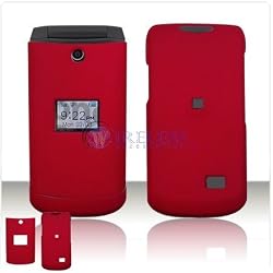 Red RUBBER FEEL SNAP-ON COVER HARD CASE PHONE PROTECTOR for ZTE C88 C-88 MetroPCS