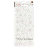 American Crafts 37 Piece Deck the Halls Glitter Snowflakes, Silver