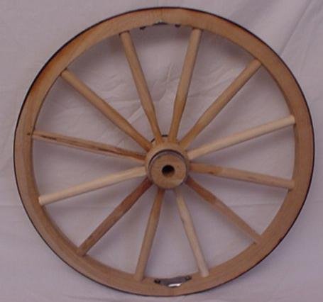 Steam Bent Hickory Wood Western Wagon Wheel for Home and Garden Decor 30\