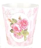 Boston International Decorative Melamine Waste Basket In Pink Rose Medallion