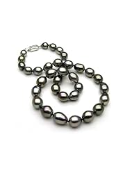 Tahitian Pearl Drop Necklace 8.2x10.9mm. with 18K Clasp