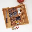 Lipper International Bamboo Expandable 23-Inch Drawer Organizer