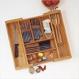 Lipper International Bamboo Expandable 23-Inch Drawer Organizer