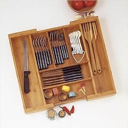 Lipper International Bamboo Expandable 23-Inch Drawer Organizer
