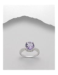 Amethyst Ring In 92.5 Sterling Silver