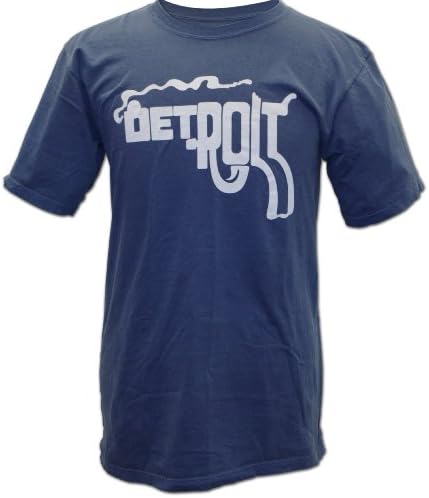 Detroit Smoking Gun T-Shirt , Blue, Medium