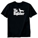 T-Shirt Black " The Dogfather Dachshund " Dog