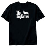 T-Shirt Black  The Dogfather Dachshund  Dog