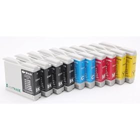 Multipack of 10 Compatible XL Ink Cartridges to Brother LC1000 LC 1000 LC970 LC 970 (4x black & ea. 2x cyan magenta yellow) LC1000BK/LC970BK + LC1000Y/LC970Y + LC1000C/LC970C + LC1000M/LC970M for the Brother DCP-130C / DCP-135C / DCP-150C / DCP-155C / DCP-330C / DCP-350C / DCP-375C / DCP-540CN / DCP-560CN / DCP750CW / DCP-770CW / Brother MFC-230C / MFC-235C / MFC-240CN / MFC-240C / MFC-260C / MFC-440CN / MFC-465CN / MFC-660CN / MFC-665CW / MFC-680CN / MFC-685CW / MFC-345CW / MFC-885CW / MFC-3360C / MFC-5460CN / MFC-5860CN / Brother Fax-1360 / Fax-1355 / Fax-2480C / Fax-1460 / Fax-1560 / UNIVERSAL COMPATIBLE FOR LC37 LC51 LC57 LC960 LC970 LC1000 - 100% COMPATIBLE - (Silvertrade �)