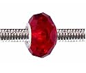 Pandora Style Charm Bead (Z77) Faceted Murano Lampwork Glass (14mm x 10mm) (fits Troll too)