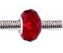 Pandora Style Charm Bead (Z77) Faceted Murano Lampwork Glass (14mm x 10mm) (fits Troll too)