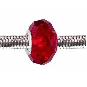 Buy Pandora Style Charm Bead (Z77) Faceted Murano Lampwork Glass (14mm x 10mm) (fits Troll too) by SERENITY CRYSTALS