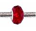 Pandora Style Charm Bead (Z77) Faceted Murano Lampwork Glass (14mm x 10mm) (fits Troll too)