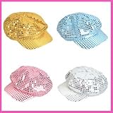 Sequin Newsboy Hat Diva Hat Select Color: silver