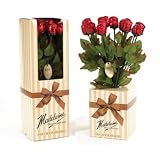 SCHEDULE YOUR DELIVERY DAY! Long Stem Chocolate Red Roses Bouquet Gift Box