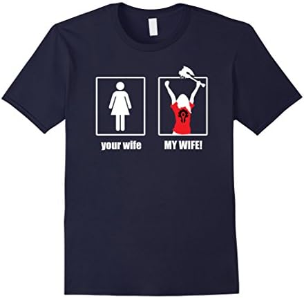 Men's For The Horde Shirt Horde My Wife T-Shirt Men Gift WoW 3XL Navy