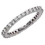14K White Gold Diamond Anniversary Eternity Band