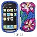 CELL PHONE CASE COVER FOR SAMSUNG INTENSITY II 2 U460 RHINESTONES TWO PINK FLOWERS ON BLUE CELL PHONE CASE COVER FOR SAMSUNG INTENSITY II 2 U460 RHINESTONES TWO PINK FLOWERS ON BLUE
