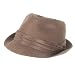 New PP Waterproof Satin Band Stingy Fedora Crushable Hat * Brown Large / Extra Large