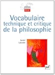 Vocabulaire technique et critique de...