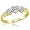 10K Yellow Gold Triple Heart Diamond Promise rings ( Sizes 5-7)