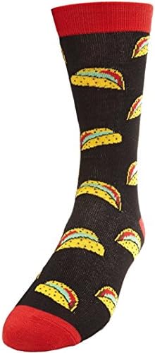 Men's Color Block Taco Novelty Crew Socks