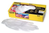 Buy Stanley 9200-90 Stanley Hand Helpers Disposable Vinyl Gloves, Lightly Powdered, One Size Fits All - 100 Count #9200-90