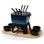Swissmar Montblanc Meat Fondue, 15 piece, Blue
