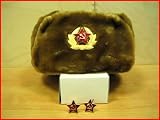Hat Russian Soviet Tank Army Officer Fur Military Ushanka * LB * Size L