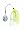 Chartreuse Head Chartreuse/White Skirt