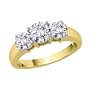 3 Diamond Wedding Band 3/4 ct. in 14K Yellow Gold (Best, G-H Color, SI2-I1 Clarity)