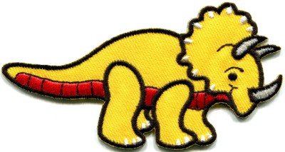 Triceratops Cretaceous Dinosaur Lizard Kids Appliques Hat Cap Polo Backpack Clothing Jacket Shirt DIY Embroidered Iron On / Sew On Patch #5