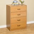 4-Drawer Chest in Alder Oak Finish By Mylex Furniture