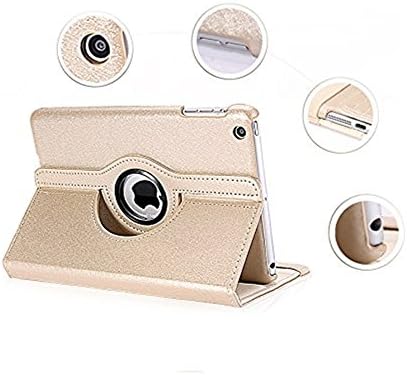 Luxury 360 Degree Rotating Stand Case For Apple Ipad air 2 smart cover for ipad air 2 protect shell flip case 9.7", Gold