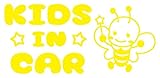 Sticker Shop Haru KIDS IN CAR ステッカー チョウの妖精 イエロー