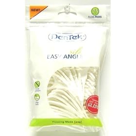 Dentek Floss Picks Silk Easy Angle 75 Pieces Bagged